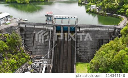 Hiroshima Prefecture Sera District [Mikawa Dam] Drone aerial photography_MKD_No07 114345148
