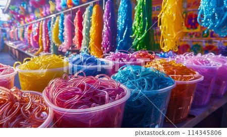 Colorful Shirataki noodles at a local market Colorful Shirataki noodles at a local market 114345806