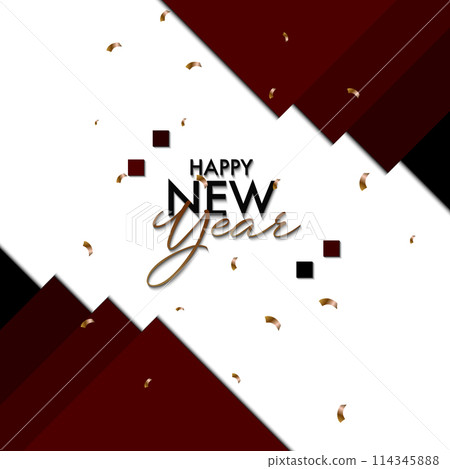 background with red and gold happy new year 114345888