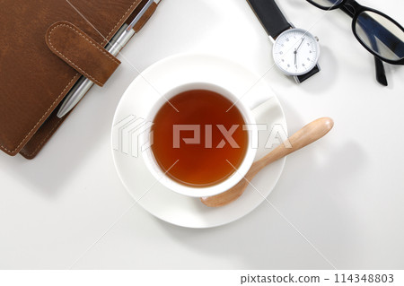 Tea and business items Tea and business items 114348803