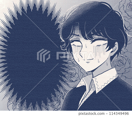 復古雜誌風格%震驚美麗男孩的插圖橫幅 114349496