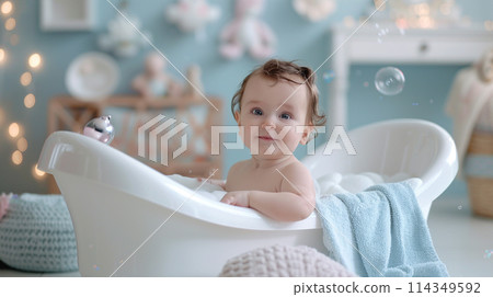 Baby Bath Time Bliss 114349592