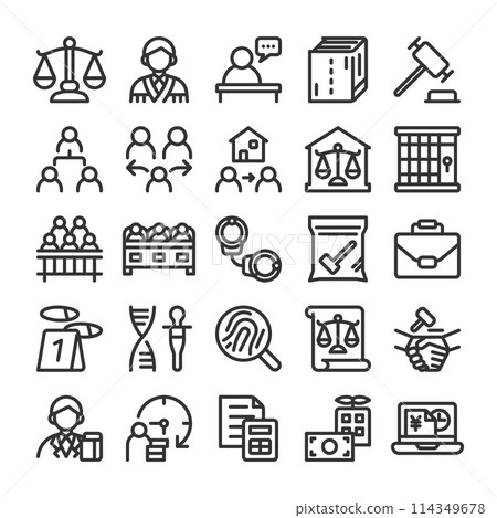 專業職業圖示集，如司法書士、稅務會計師、社會勞動顧問等。 114349678