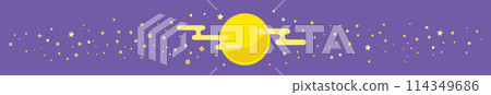 Moon viewing line illustration 114349686