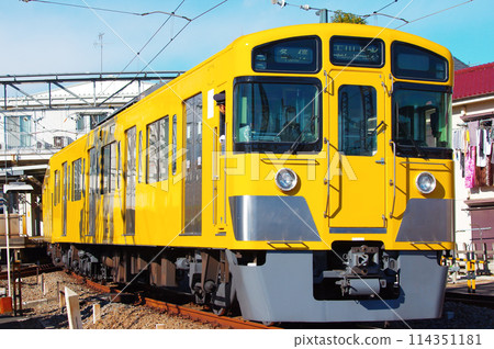 Seibu Line travelling to and from Hagiyama Station Seibu Line travelling to and from Hagiyama Station 114351181