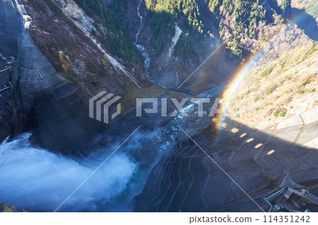 Kurobe River seen from Kurobe Dam in Toyama Prefecture Kurobe River seen from Kurobe Dam in Toyama Prefecture 114351242