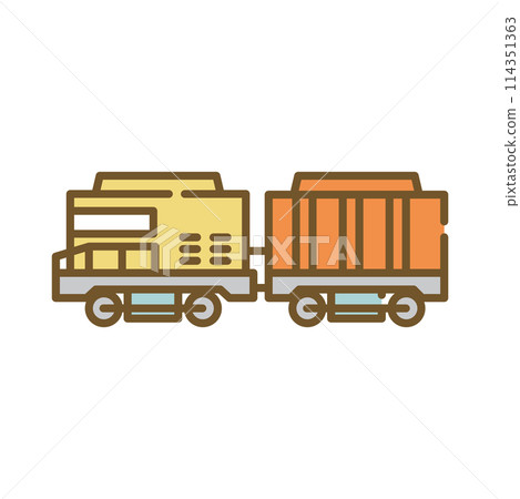 Railway freight train 114351363