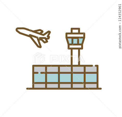 Airport Terminal Airplane 114352961