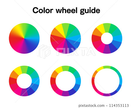 顏色選擇器圓圈和 12 種色調集 114353113