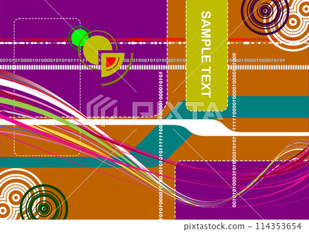 Abstract hi-tech background or cover for brochure. 3d illustration 114353654