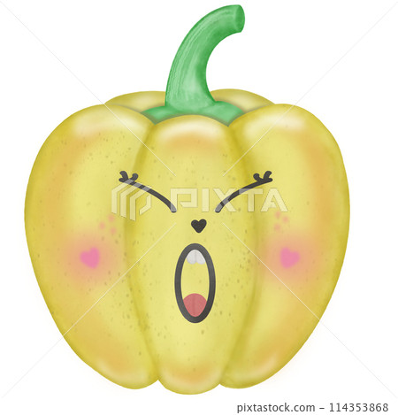 Vegetable characters cartoon with eyes. Cute funny characters. Cartoon style. Hand drawn colored illustration. All elements are isolated. Vegetable characters cartoon with eyes. Cute funny characters. Cartoon style. Hand drawn colored illustration. All elements are isolated. 114353868