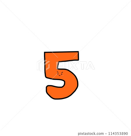 Simple number illustration "5" Simple number illustration "5" 114353890