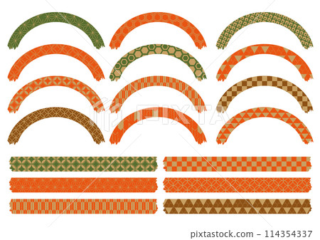 Japanese style Japanese pattern material pattern set 114354337