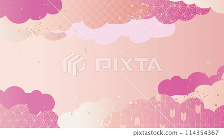 日式日式花紋素材圖案套裝 114354367