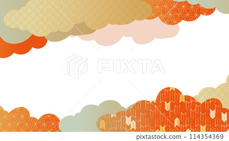 Japanese style Japanese pattern material pattern set 114354369
