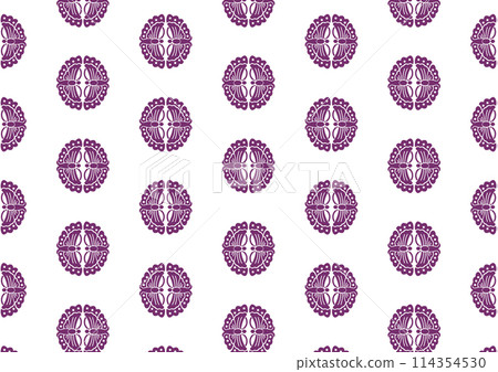 Japanese pattern, design, butterfly circle, pattern, Heian period, kimono, image 114354530