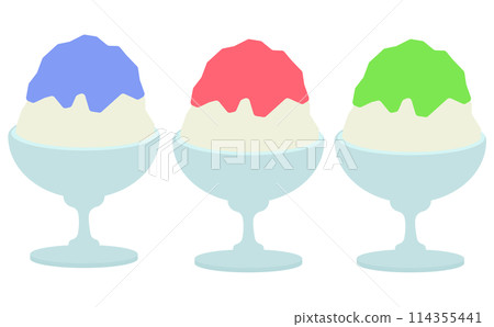 Illustration of shaved ice Illustration of shaved ice 114355441