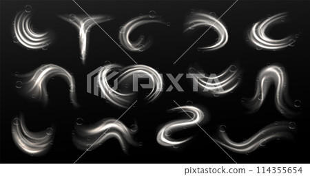 Abstract foam, sparkling wave. Clean detergent wave and soap swirl, light effect with bubbles and sparkles shine. 3D element for the design of washing powders, soaps, shampoos Abstract foam, sparkling wave. Clean detergent wave and soap swirl, light effect with bubbles and sparkles shine. 3D element for the design of washing powders, soaps, shampoos 114355654