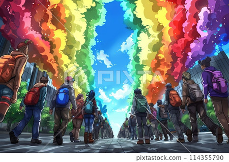 gay pride lgbtq, abstract concept illustration 114355790