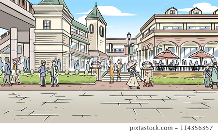 Stylish cityscape background 114356357