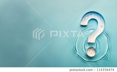 Beautiful ripples in water and a question mark Beautiful ripples in water and a question mark 114356474