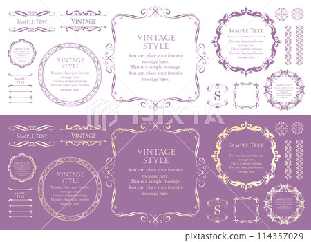 Simple line drawing frame Simple line drawing frame 114357029