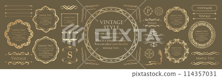 Simple line drawing frame 114357031