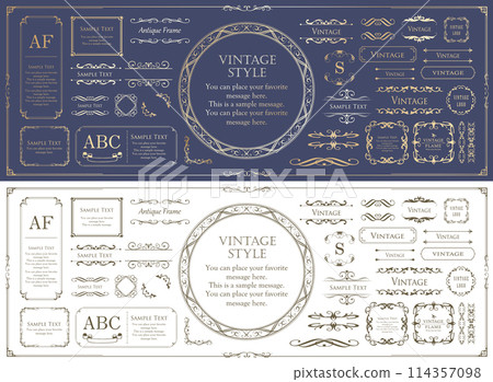 Simple line drawing frame Simple line drawing frame 114357098