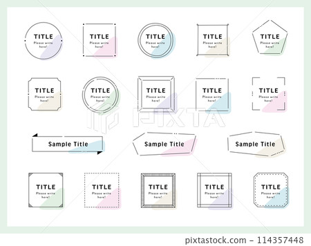 Cute heading frame set 114357448