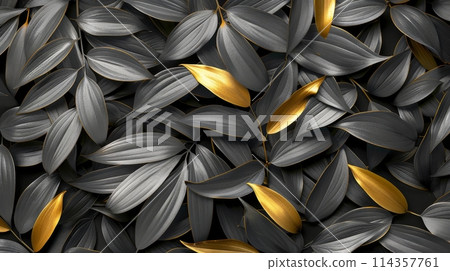 Close Up of a Green Leafy Wall 114357761