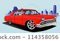 Vintage car in the city 114358056