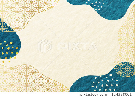 Summer greetings, midyear gifts, summer Japanese modern Japanese paper background postcard 114358061