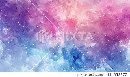 Colorful Sky Filled With Stars and Clouds 114358877