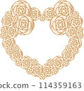 Rose heart wreath, beige 114359163