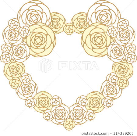 Rose heart wreath cream white Rose heart wreath cream white 114359205
