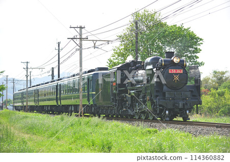 Chichibu Railway, Komada-Fukaya Hanazono, C58-363 + 12 series, SL Paleo Express 114360882