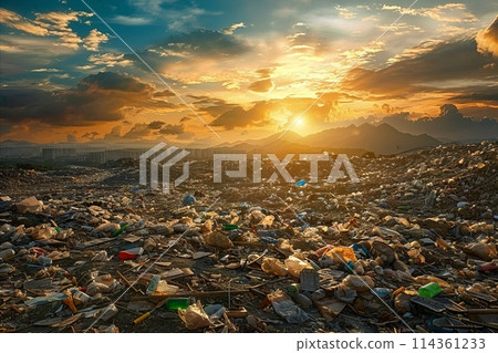 Garbage pile in trash dump Garbage pile in trash dump 114361233