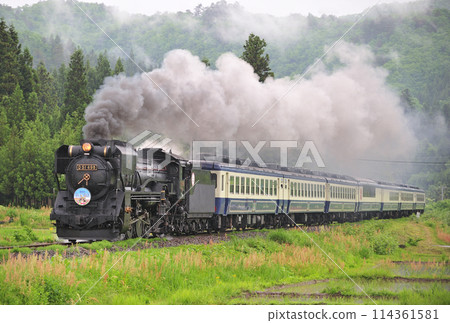 Ban'etsu West Line Tokusawa-Kaminojiri JR East D51-498 (Takasaki) + 12 series (Niitsu) D51 Ban'etsu Monogatari Ban'etsu West Line Tokusawa-Kaminojiri JR East D51-498 (Takasaki) + 12 series (Niitsu) D51 Ban'etsu Monogatari 114361581