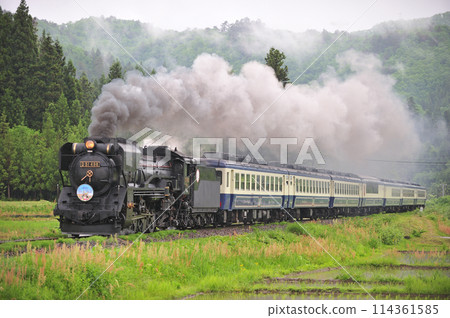 磐越西線 德澤上野尻 JR東日本 D51-498（高崎）+ 12系（新津） D51磐越物語 114361585