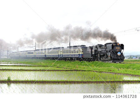 磐越西線 堂島-會津若松 JR東日本 D51-498（高崎）+ 12系（新津） D51 磐越物語 114361728