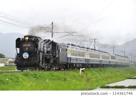 磐越西線 會津若松堂島 JR東日本 D51-498（高崎）+ 12系（新津） D51磐越物語 114361746