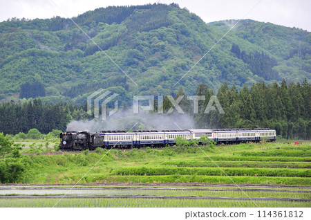 Ban'etsu West Line Onobe-Nozawa JR East D51-498 (Takasaki) + 12 series (Niitsu) D51 Ban'etsu Monogatari Ban'etsu West Line Onobe-Nozawa JR East D51-498 (Takasaki) + 12 series (Niitsu) D51 Ban'etsu Monogatari 114361812
