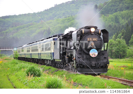 Ban'etsu West Line Nozawa-Kaminojiri JR East D51-498 (Takasaki) + 12 series (Niitsu) D51 Ban'etsu Monogatari Ban'etsu West Line Nozawa-Kaminojiri JR East D51-498 (Takasaki) + 12 series (Niitsu) D51 Ban'etsu Monogatari 114361864