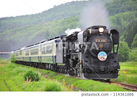 Ban'etsu West Line Nozawa-Kaminojiri JR East D51-498 (Takasaki) + 12 series (Niitsu) D51 Ban'etsu Monogatari Ban'etsu West Line Nozawa-Kaminojiri JR East D51-498 (Takasaki) + 12 series (Niitsu) D51 Ban'etsu Monogatari 114361866