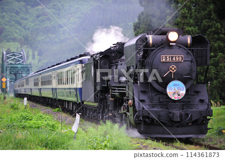 Ban'etsu West Line Nozawa-Kaminojiri JR East D51-498 (Takasaki) + 12 series (Niitsu) D51 Ban'etsu Monogatari Ban'etsu West Line Nozawa-Kaminojiri JR East D51-498 (Takasaki) + 12 series (Niitsu) D51 Ban'etsu Monogatari 114361873
