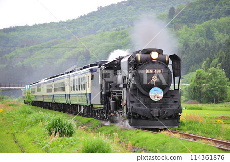 Ban'etsu West Line Nozawa-Kaminojiri JR East D51-498 (Takasaki) + 12 series (Niitsu) D51 Ban'etsu Monogatari Ban'etsu West Line Nozawa-Kaminojiri JR East D51-498 (Takasaki) + 12 series (Niitsu) D51 Ban'etsu Monogatari 114361876