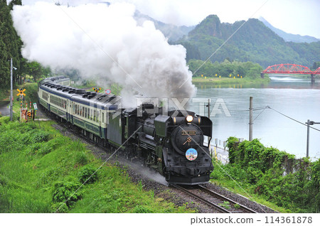 Ban'etsu West Line Tsugawa-Mikawa JR East D51-498 (Takasaki) + 12 series (Niitsu) D51 Ban'etsu Monogatari Ban'etsu West Line Tsugawa-Mikawa JR East D51-498 (Takasaki) + 12 series (Niitsu) D51 Ban'etsu Monogatari 114361878