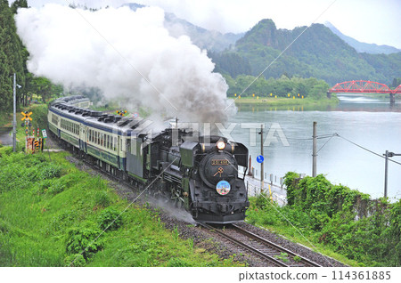 磐越西線 津川三河 JR東日本 D51-498(高崎)+ 12系(新津) D51磐越物語 磐越西線 津川三河 JR東日本 D51-498(高崎)+ 12系(新津) D51磐越物語 114361885