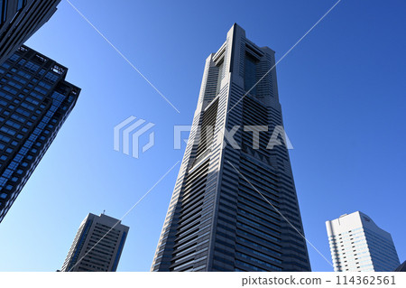 Landmark tower and blue sky Landmark tower and blue sky 114362561