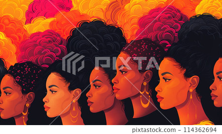 A Painting of a Group of Black Women 114362694